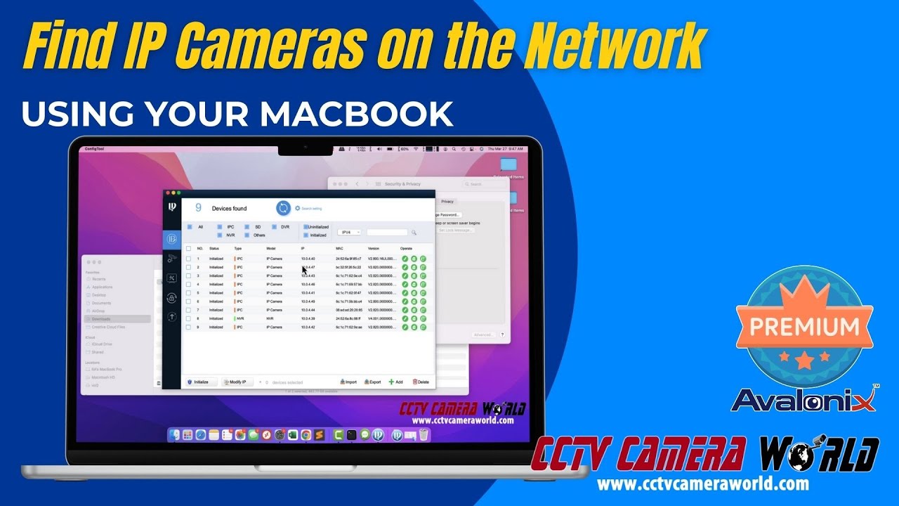 How to find IP Cameras on the network using your Mac