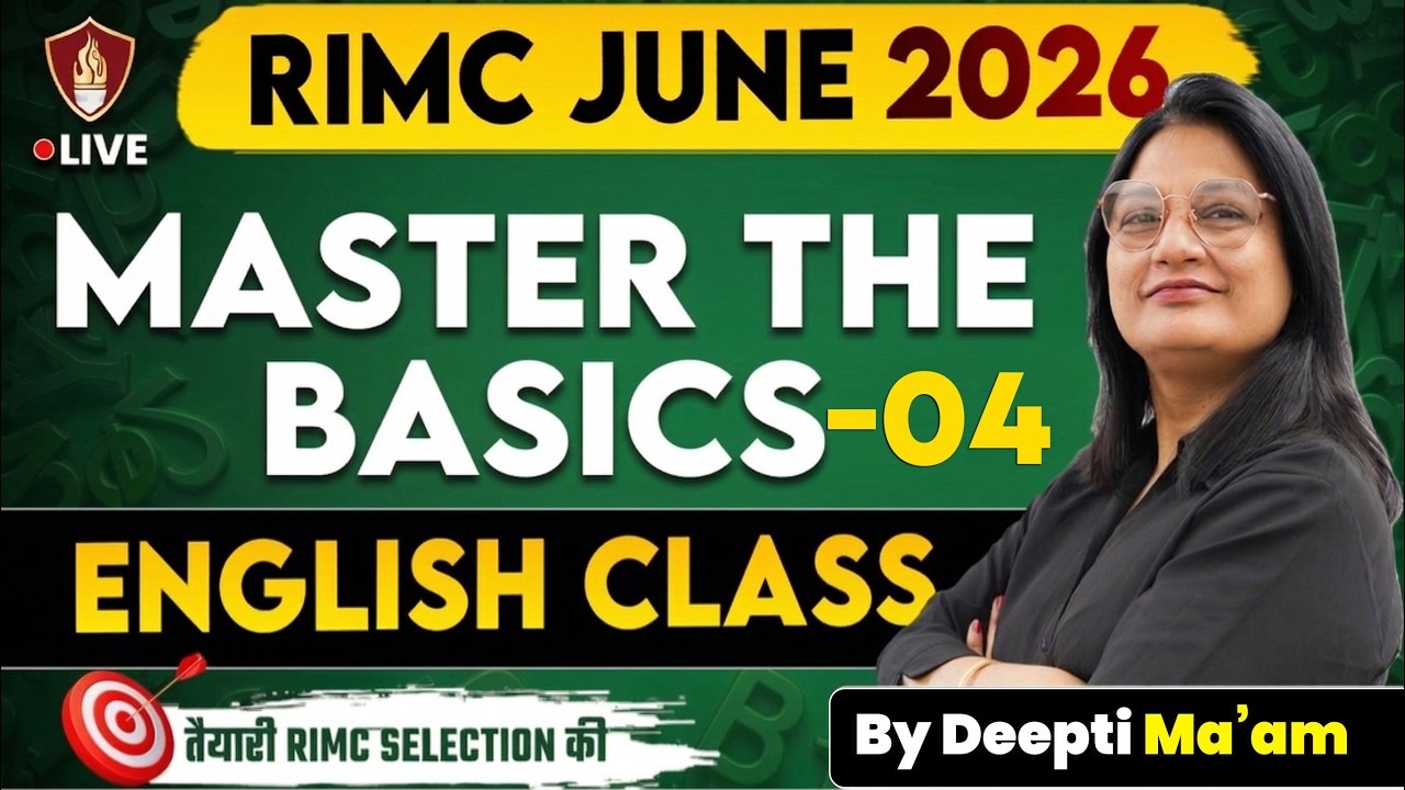 Master the Basics Part- 04 | English Preparation RIMC June 2026 | Deepti Ma'am | Rimc Coaching