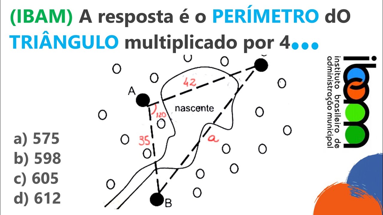 #IBAM :: Questão de TRIÂNGULO - LEI DOS COSSENOS :: Questão de Concurso 2022 :: Trigonometria
