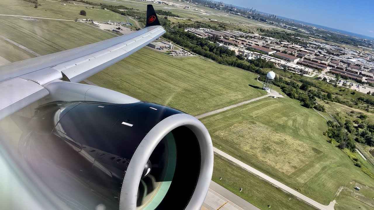 Air Canada Airbus A220-300 Sunny Roaring Takeoff from Toronto Pearson | YYZ-DEN