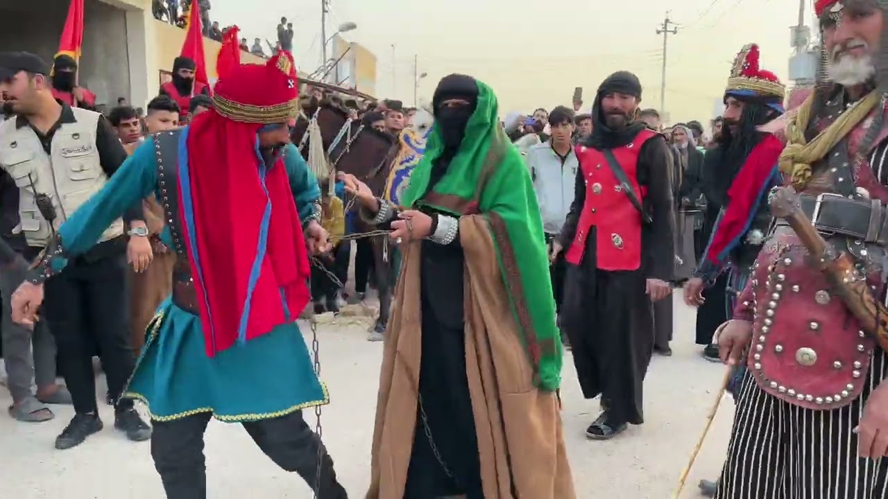 استعراض موكب أهالي ناحية شيخ سعد في قضاء كميت