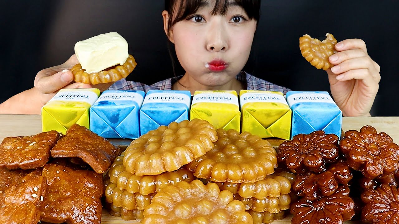 ASMR 약과 맛집 3곳✨ 약과먹방 MUKBANG | Korean Traditional Desserts Yakgwa, Eating sound