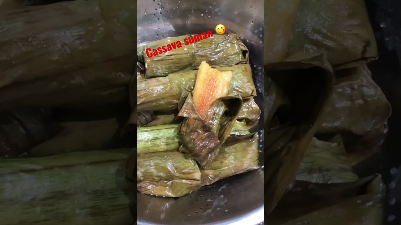 Cassava suman / grated cassava wrap in banana leaves 🇵🇭