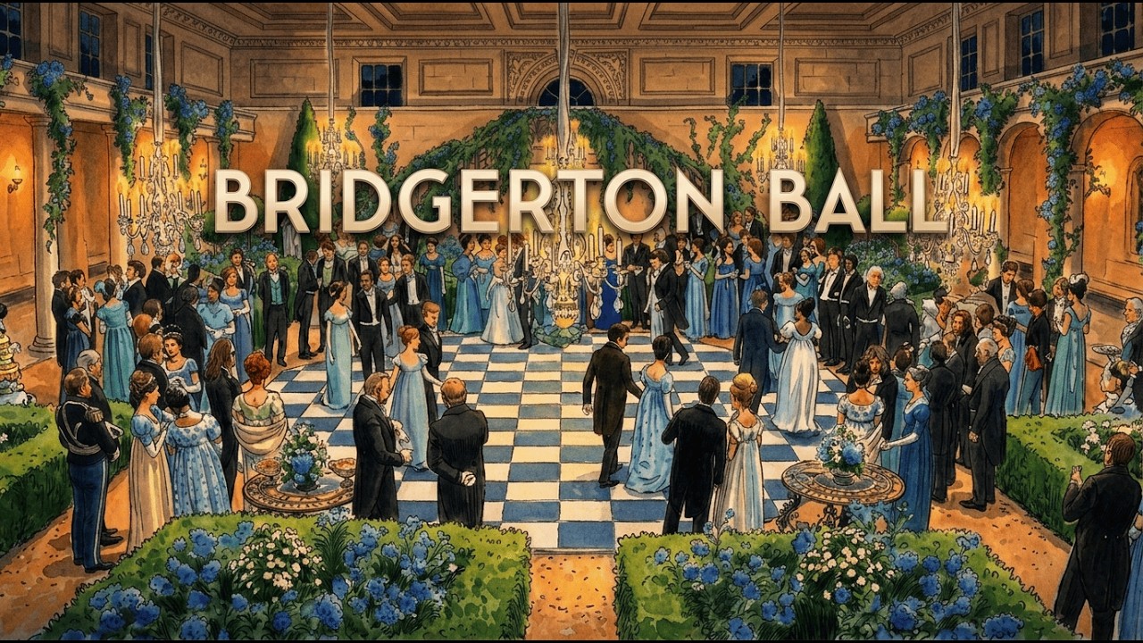 Bridgerton Spring Ball Ambience 🌸 Soft Strings & Violin | Relaxing Regency Background Music