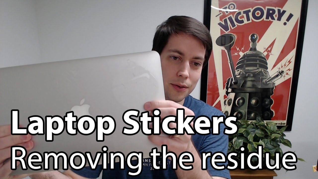 Removing sticker residue from a MacBook/laptop