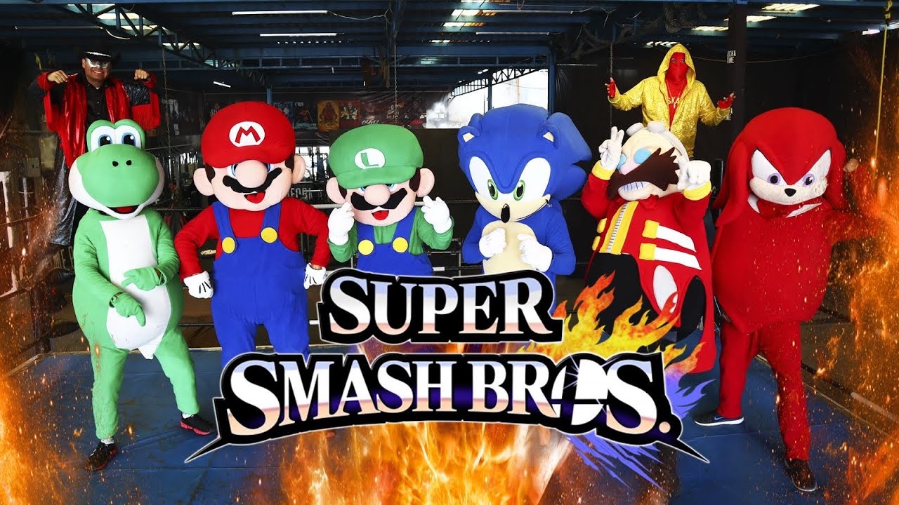 SUPER SMASH BROS en la vida real | Lucha Libre de Botargas | Mario Bros en la vida real | Maskarin