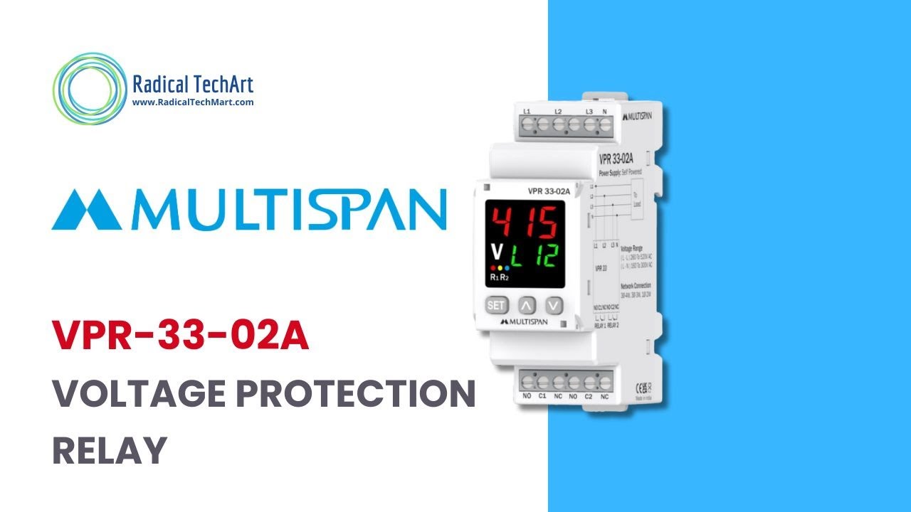 Multispan VPR-33-02A Voltage Protection Relay | Over/Under Voltage Control