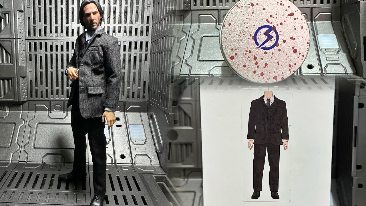 閃回工作室 黑間條西裝版 / 殺神 / 捍衛任務 / Manipple Studio 1/12 Black Suit Body / John Wick Head & Review & Unboxing