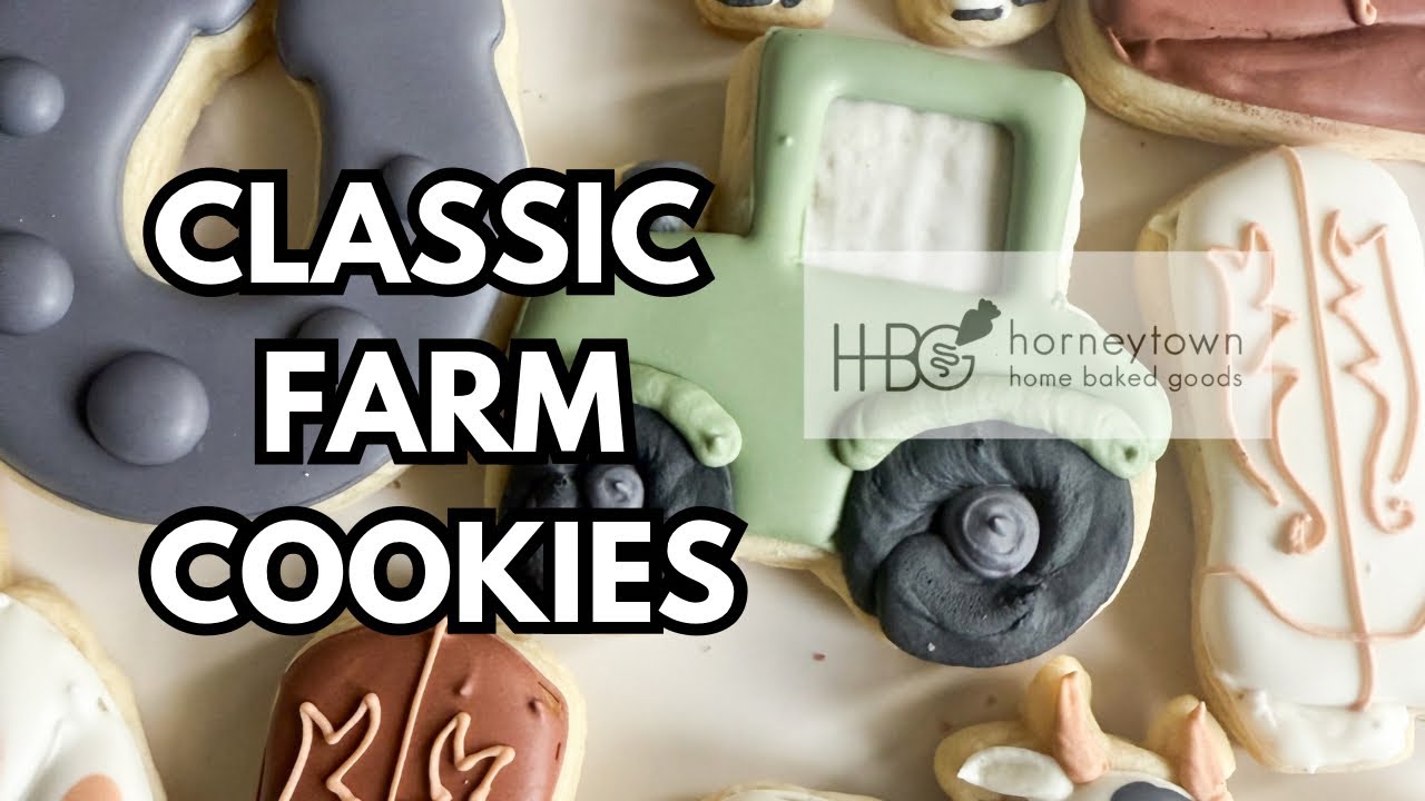 Decorate with me ~ Classic Farm Sugar Cookies ~ Step-by-Step Tutorial 