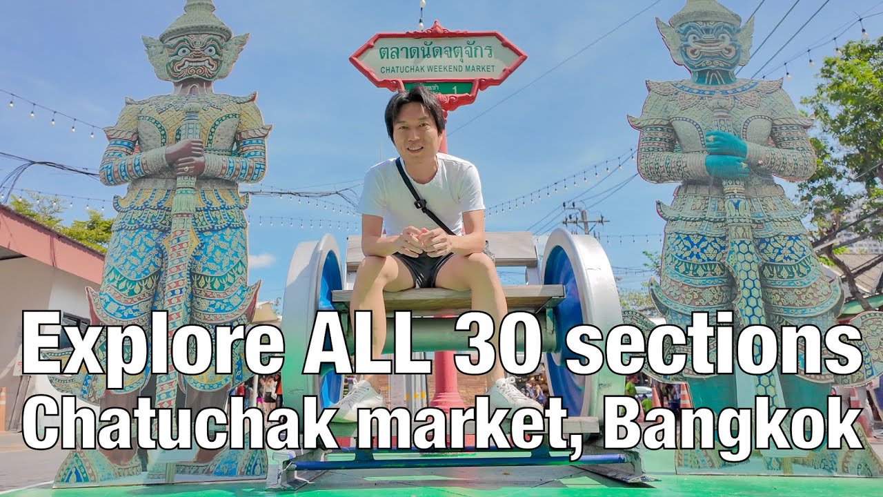 Explore ALL 30 sections, Chatuchak market, Bangkok walking tour