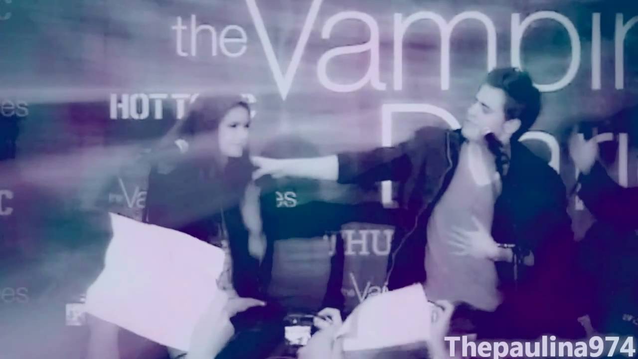 paul wesley and nina dobrev cute moments Part 2: 