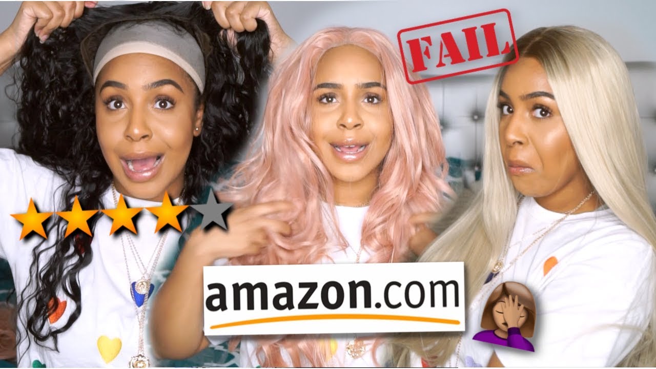 JE TESTE LES PERRUQUES AMAZON ... WTF 😭😅