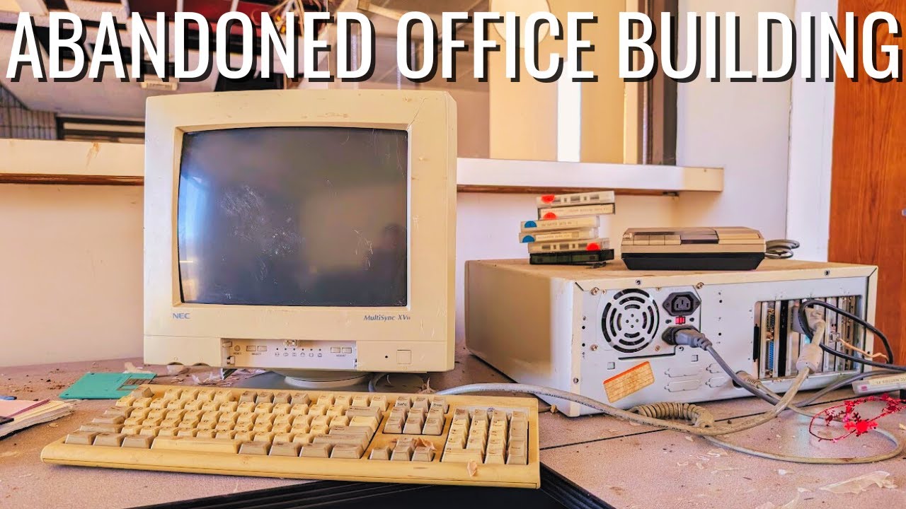 Exploring an Abandoned Office Building with Vintage Electronics