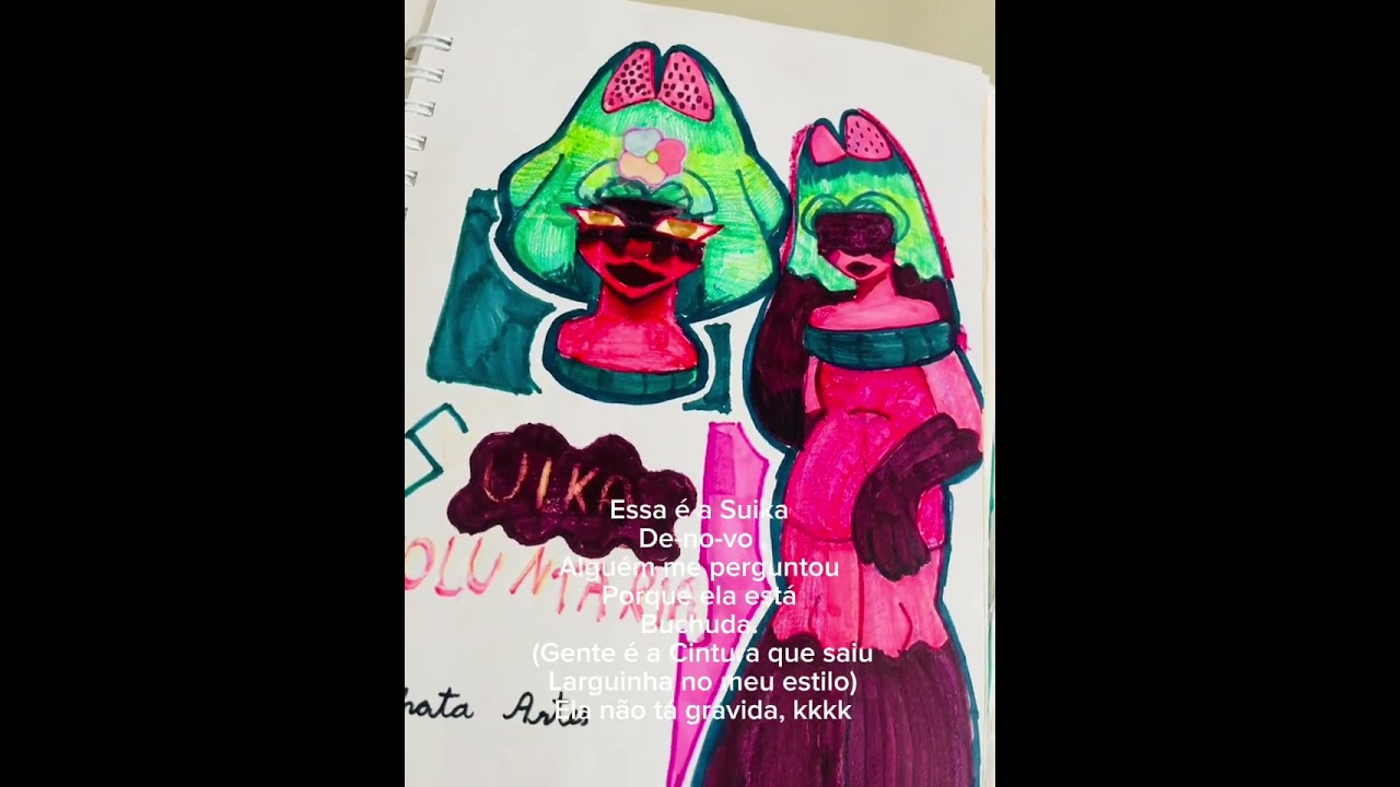Tour pelo caderno de desenho parte .