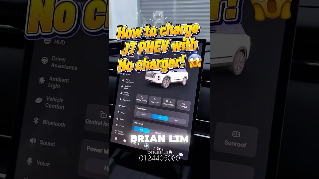The trick to charge the J7 PHEV with no charger 😱 #jaecoomalaysia #Jaecoo #J7 #j7phev