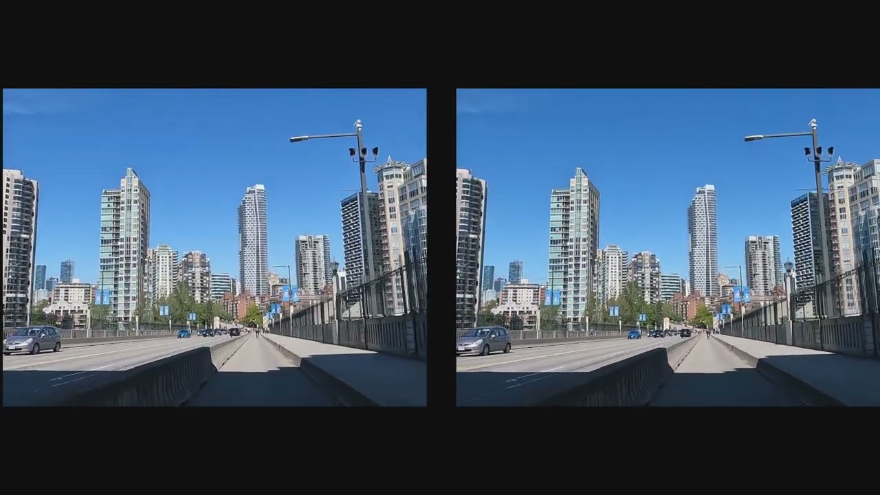 Bridge in 3D cross-eye