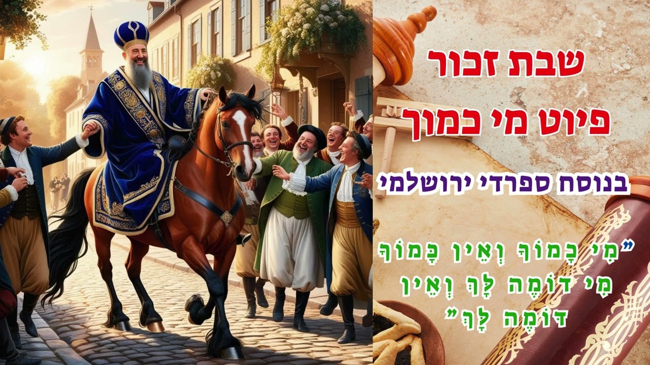פיוט לשבת זכור  - מי כמוך ואין כמוך בנוסח ספרדי ירושלמי