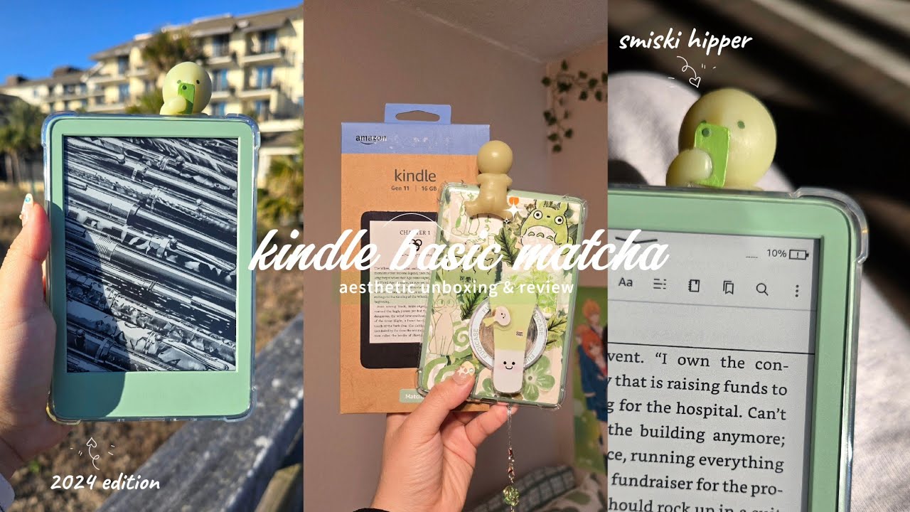 🍵kindle basic matcha aestheic unboxing & review | is this the best 2024 kindle?