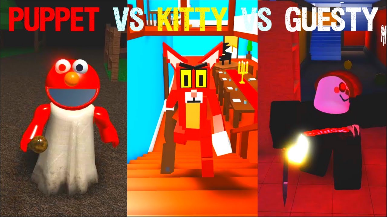 PUPPET vs KITTY vs GUESTY ROBLOX 로블록스 퍼펫 vs 키티 vs 게스티