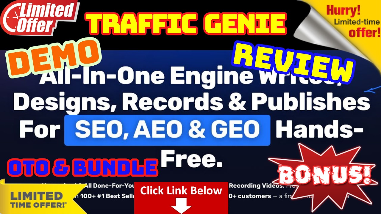 Traffic Genie Demo - OTO & Bundle Deal Review - Traffic Genie by Brett Ingram & Mo Latif Bonus
