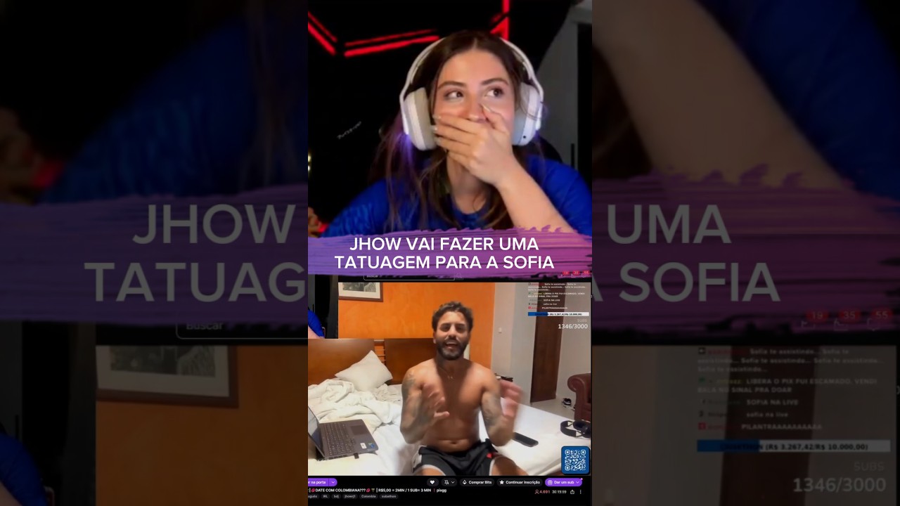 jhow vai fazer uma tatuagem pra sofia 
