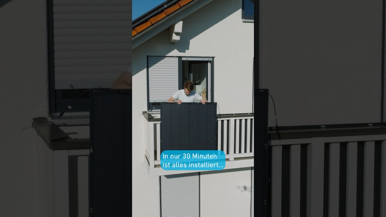 🙌 Die Installation des #AnkerSOLIX-Balkonkraftwerks mit flexiblen Panels geht ganz ohne Werkzeuge!