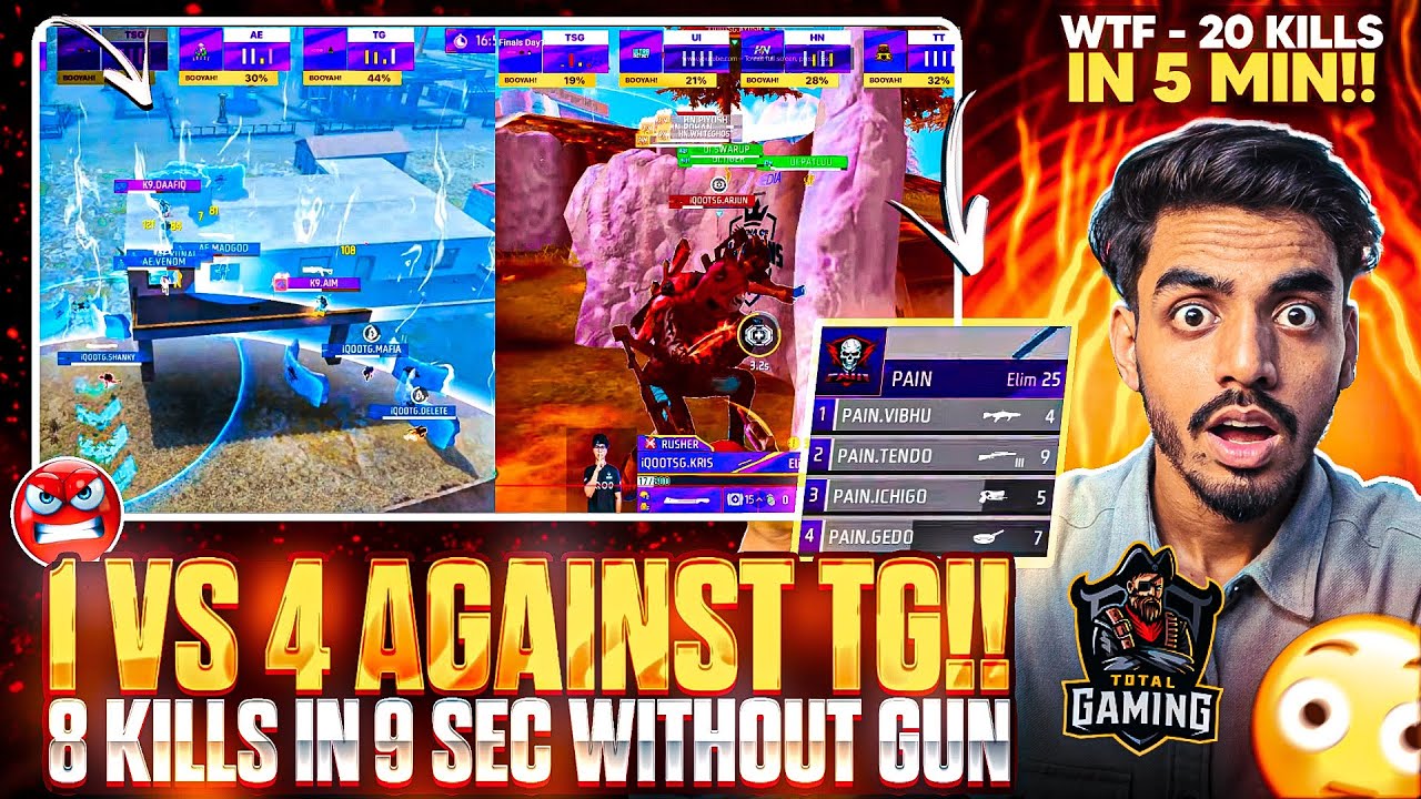 9 KILLS IN 8 SEC WITHOUT GUN❌💀 HOW ? | DAFIQ IMPOSSIBLE 1 VS AGAINST TG🗿🥶 | ZEE TOURNAMENT ANALYSIS