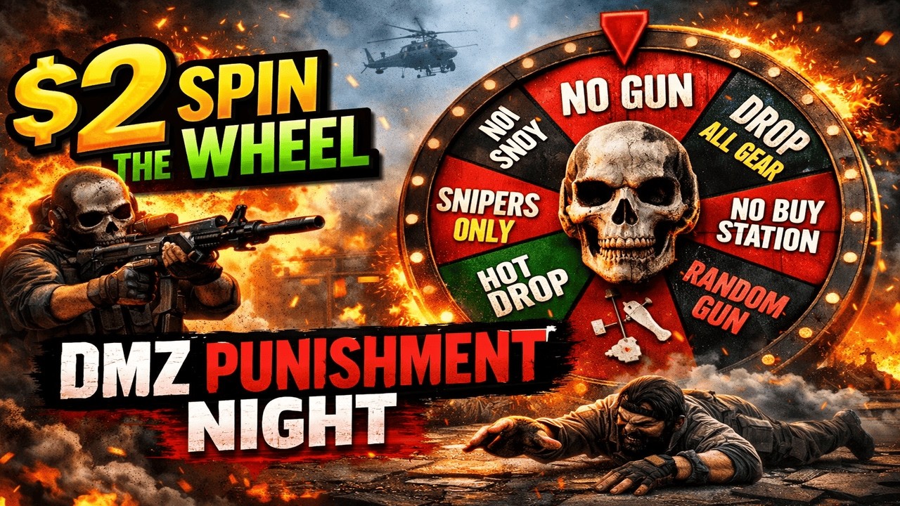Live Now: 🎮 🎡 $2 Spin The Wheel | DMZ Punishment Night!!!! On our way to 400 Subs!