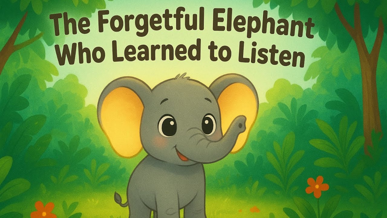 The Forgetful Elephant Who Learned to Listen | Moral Story for Kids