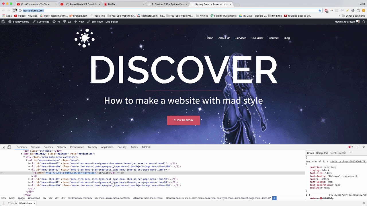 Change Menu Font in WordPress (just the menu)