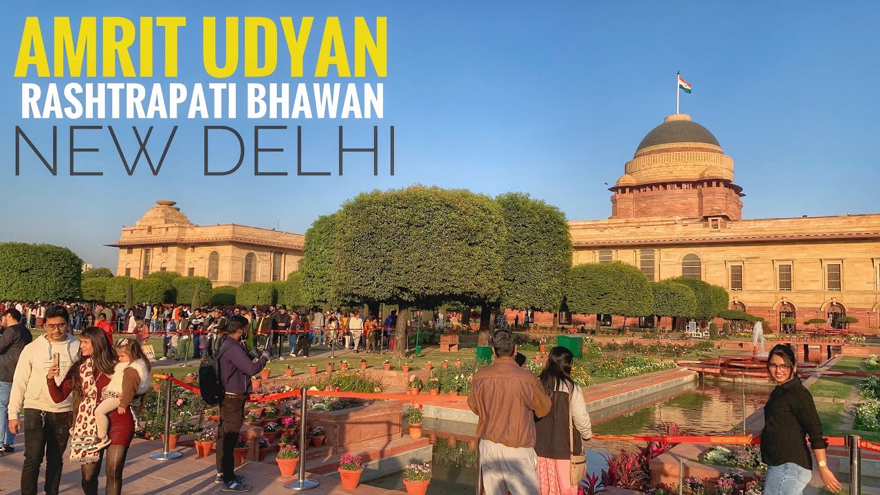 🇮🇳 Amrit Udyan 2025 Walking Tour - President's House | Rashtrapati Bhawan New Delhi, India