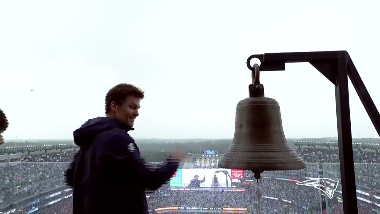 Tom Brady rings the Gillette Lighthouse Bell