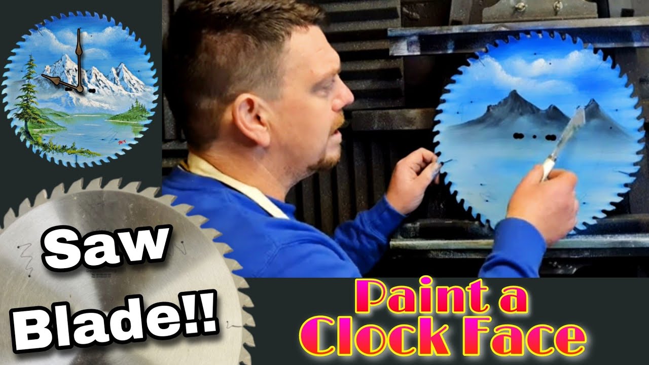 Saw Blade painting - make a clock
