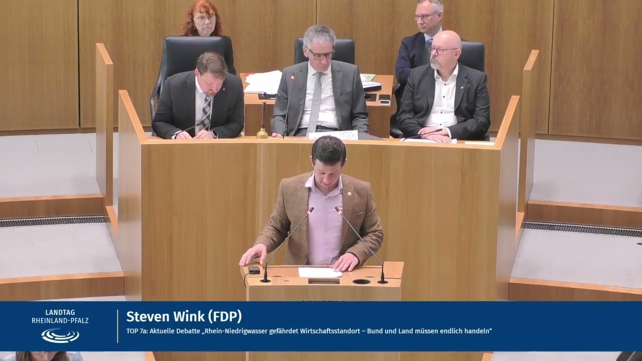 STEVEN WINK: Rhein Niedrigwasser gefährdet Wirtschaftsstandort