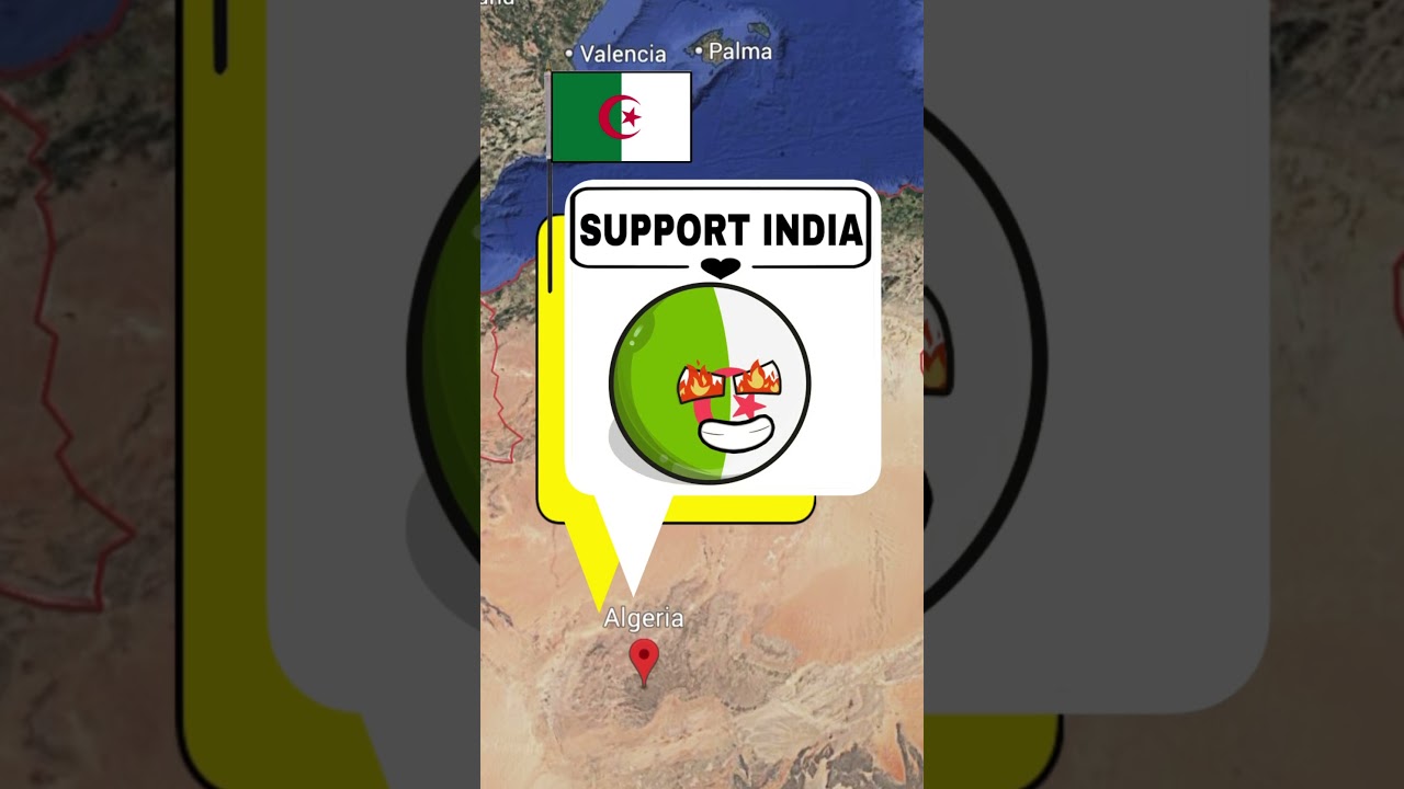 Countries that Support India or USA #shorts #worldmap #countryballs