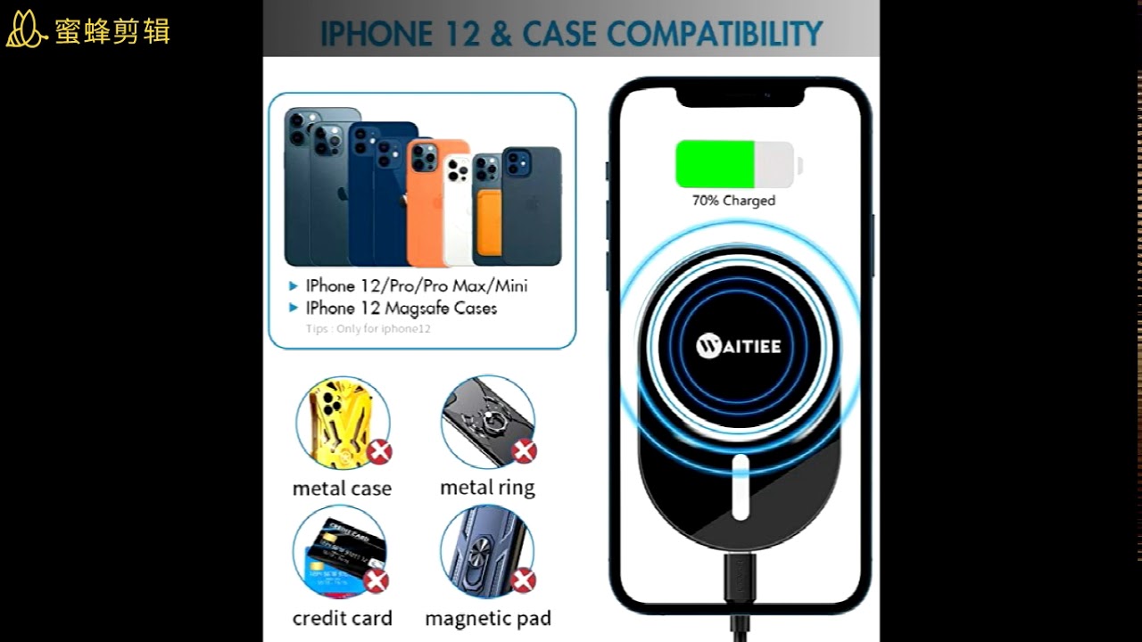 Waitiee Magnetic Car Wireless Charger