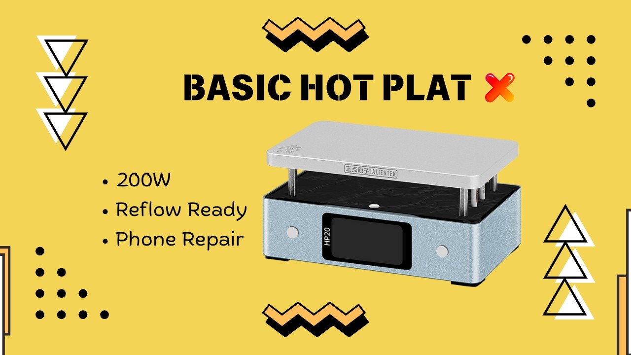 Alientek | HP20 Smart Heating Station | 200W Reflow Soldering for Phone & PCB Repair #hp20