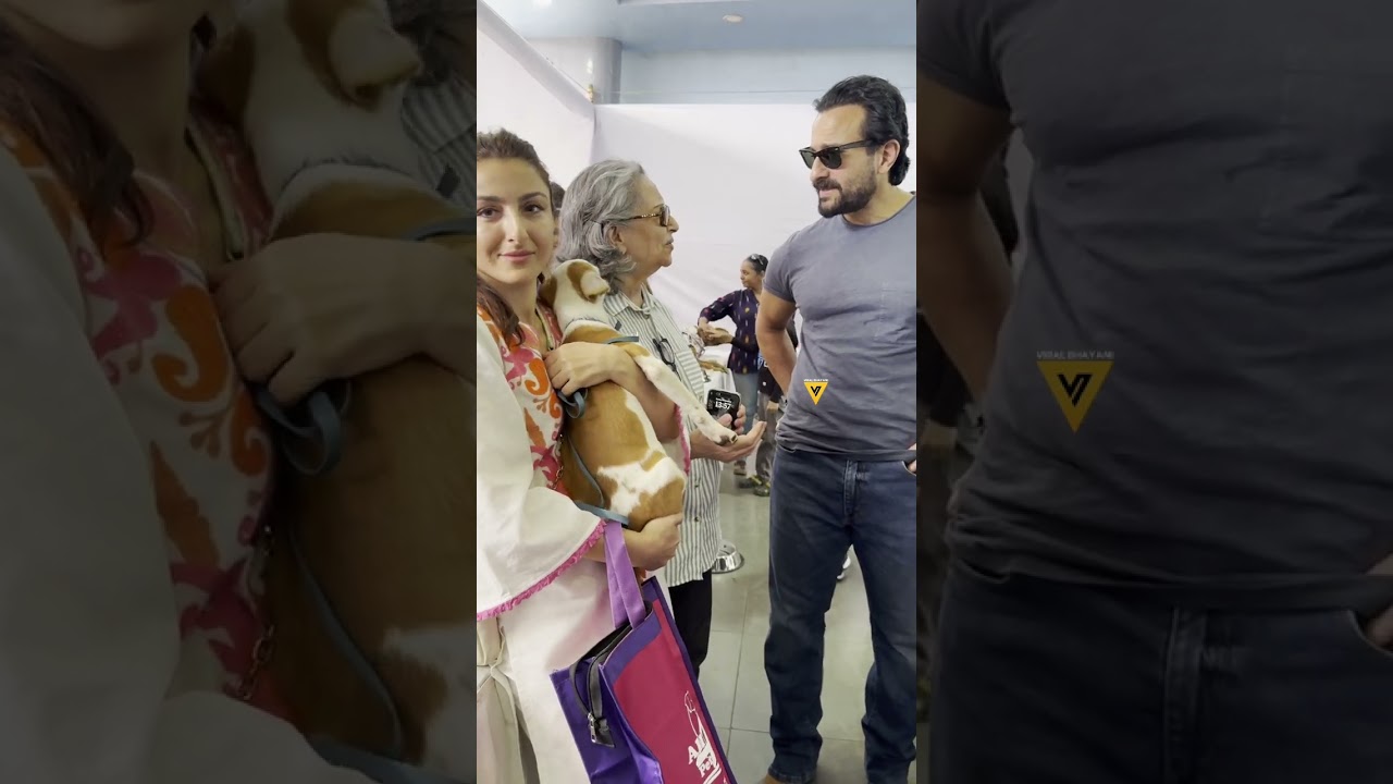 Saif Ali Khan with mother & Sister arrived at Adoptathon Event 😍💖