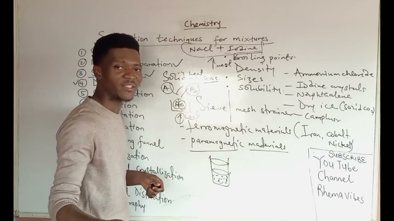 Chemistry Class on Separation Techniques for Mixtures Part 1
