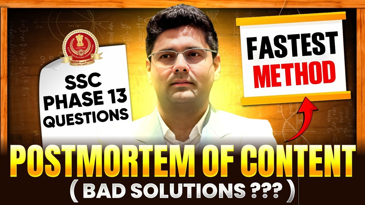 SSC Phase 13 Maths Analysis 2025 | SSC Selection Post Phase 13 Maths Top Questions | Abhinay Sharma