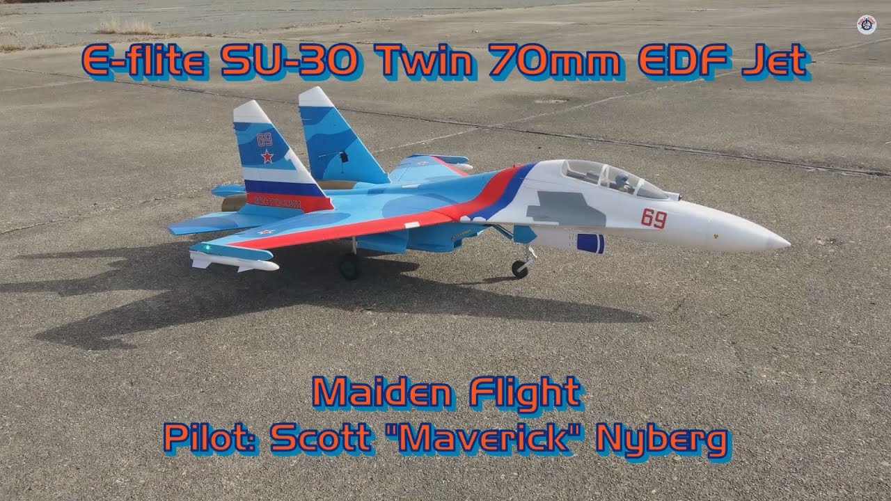 E-flite SU-30 Twin 70mm EDF Jet BNF Basic - Maiden Flight