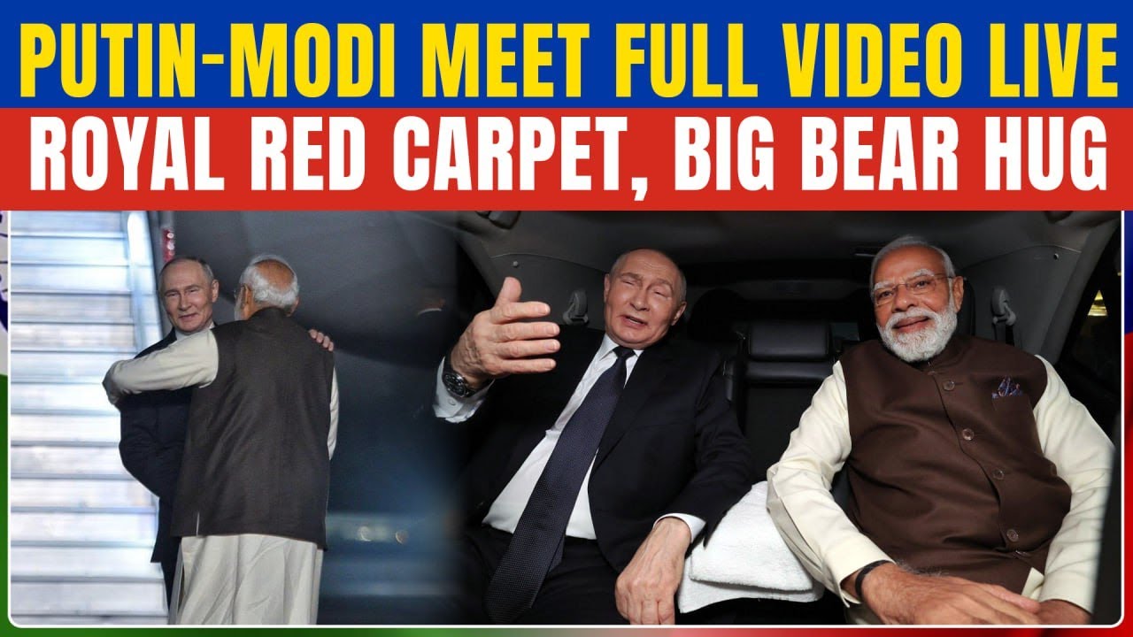 Putin-Modi Meet FULL VIDEO: Putin&rsquo;s Grand Red Carpet Welcome, Modi&rsquo;s BEAR HUG For Putin