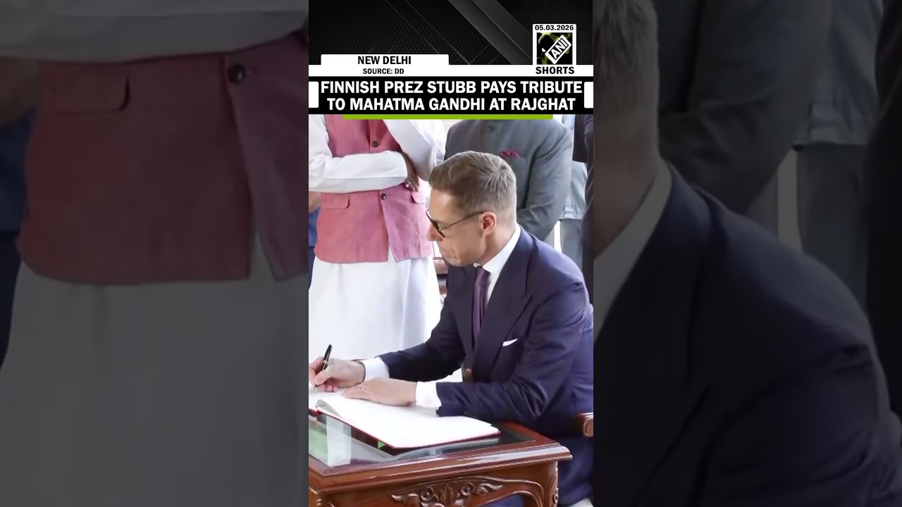 Watch! Finland President Alexander Stubb pays floral tribute to Mahatma Gandhi at Delhi’s Rajghat