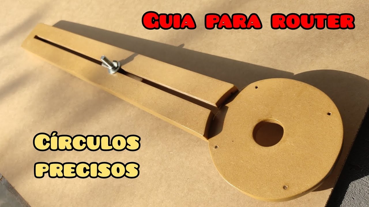 hacer corte circular con guia plantilla para router / make a circular template guide for the router