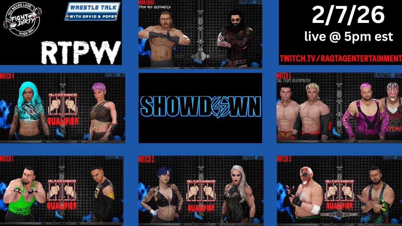 RTPW -SHOWDOWN 2-7 2026  #wwe2k25  #efedwrestling  #efed