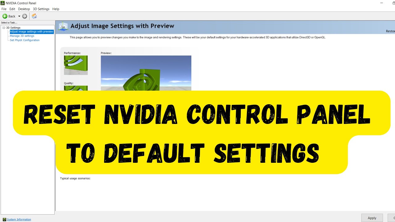 Сбросьте настройки панели управления NVIDIA до значений по умолчанию за считанные секунды!