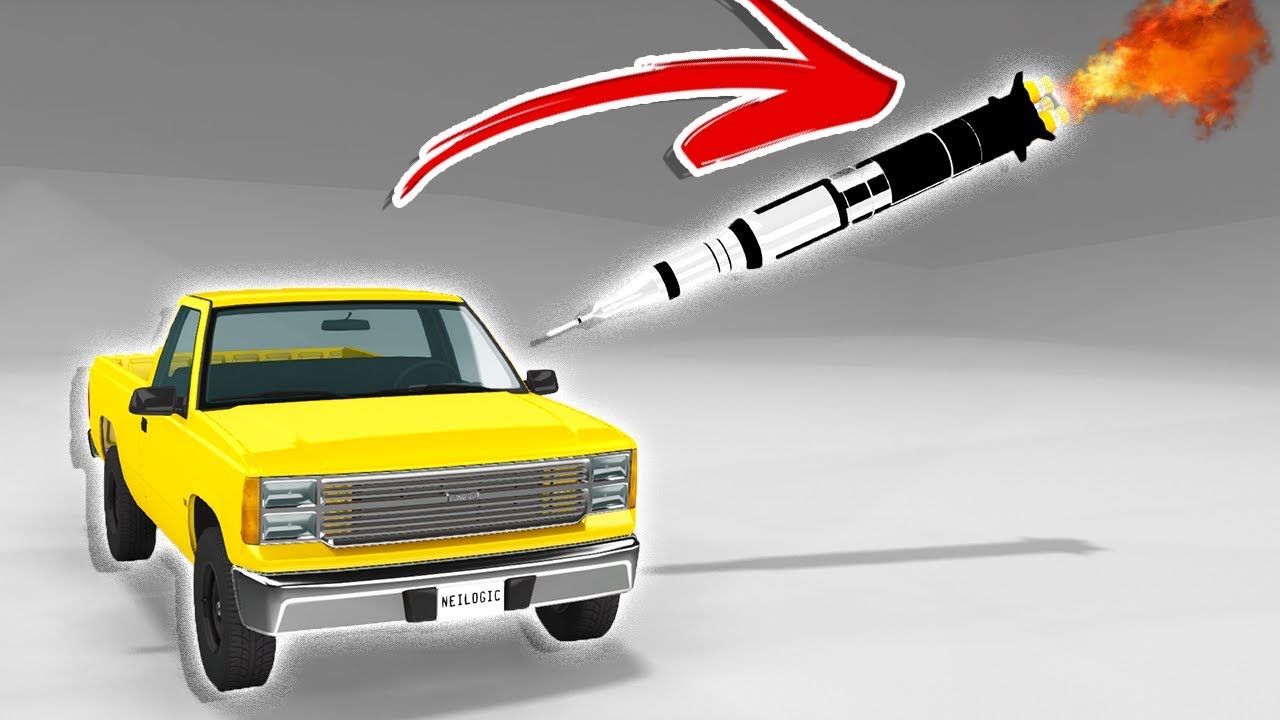 Putting a Saturn V Rocket...ON a Car?! - BeamNG Saturn V Mod