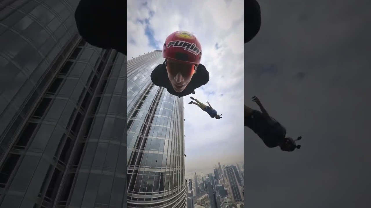 My First Building BASE Jump 🤩 #BurjKhalifa
