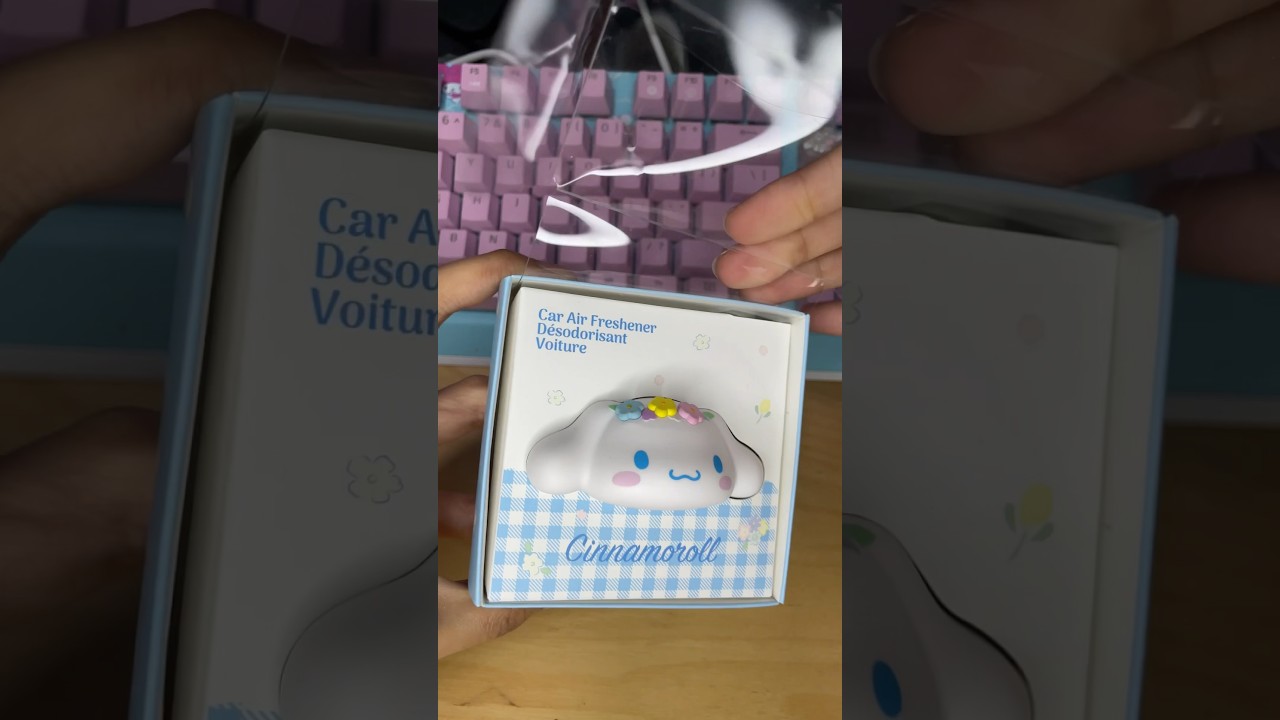 V2 Miniso X Sanrio Cinnamoroll unboxing asmr car air freshener #sanrio Sanrio finds #tiktok #shorts
