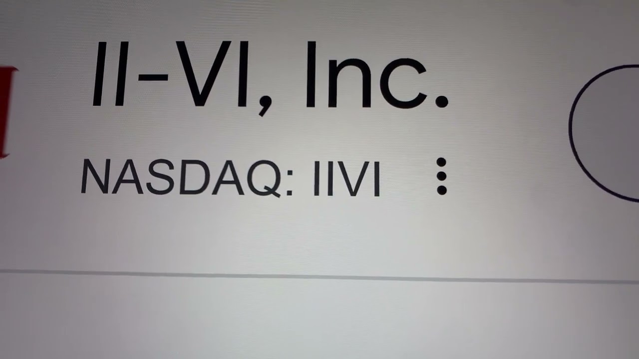 🔴 II-VI Inc. IIVI Stock Trading Facts 🔴